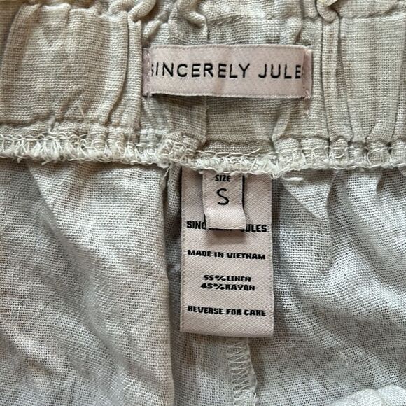 NEW Sincerely Jules Super High Rise Linen Jogger - Picture 6 of 8